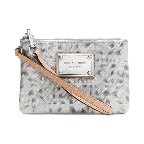 michael kors clutch zilver|michael kors wristlet outlet.